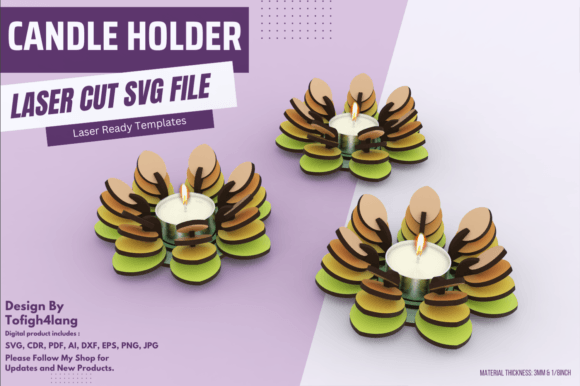 Candelabro Con Forma De Loto Creativo Digital